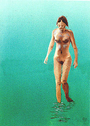 Spr&uuml;hbild: laufendes M&auml;dchen